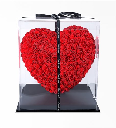 Rose Heart - Kırmızı Kalpli Gül ( 40 Cm)